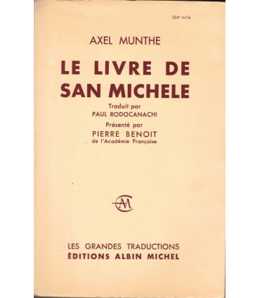 Le livre de San Michele, Axel Munthe, 1961 - Capri, mémoires, Suède, écrivain suédois,