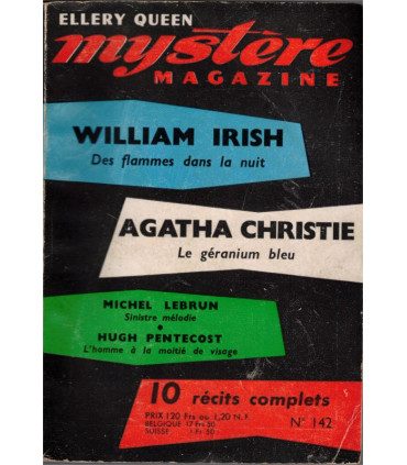 Mystère magazine Ellery Queen N°142 nov 1959, William Irish, Lawrence Blockman, Agatha Christie, James Yaffe, romans policiers,