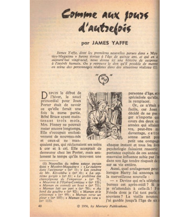 Mystère magazine Ellery Queen N°142 nov 1959, William Irish, Lawrence Blockman, Agatha Christie, James Yaffe, romans policiers,