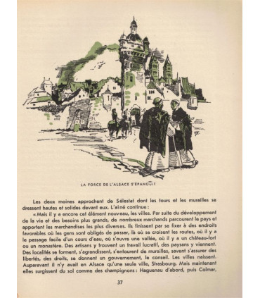 Histoire d'Alsace pour les jeunes, Lucien Sittler, René Kuder, 1947 - littérature jeunesse, livres d'images, alsatiques