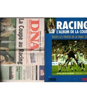 Racing l'album de la coupe de de France 2001, DNA Spécial football 27 mai 2001- sports, football, Racing Club de Strasbourg,