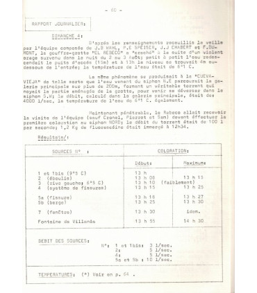 Travaux et recherches spéléologiques, expédition Espagne, USAN Union spéléologique de Nancy 1963 - spéléologie Lorraine,