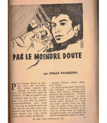 Mystère magazine Ellery Queen N°187 août 1963 -, Pat McGerr, Ellery Queen, Sinclair Lewis, Edgar Pangborn,  romans policiers,