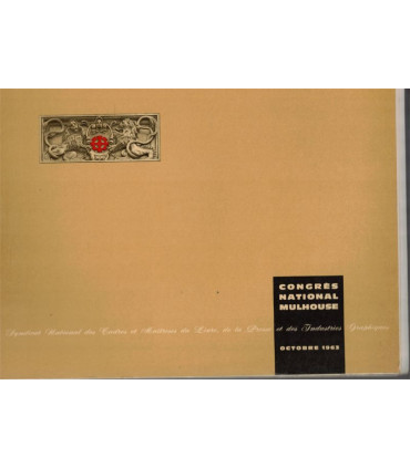 Syndicat du Livre de la Presse et Industries graphiques, Congrès national Mulhouse, oct 1963,  - imprimeur, arts graphiques,