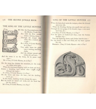 The second Jungle book, Rudyard Kipling, The School Kipling, 1928 - Indes, Le livre de la Jungle, jeunesse,  manuels d'anglais
