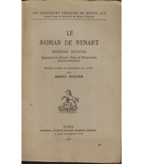 Le Roman de Renart, première banche, Mario Roques, 1948 -, contes, Classiques français, contes, littérature Moyen Age,
