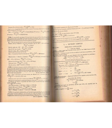 Livre du maître 1924 Arithmétique, exercices problèmes Brevet élémentaire, Lemoine -, primaire, manuels mathématiques