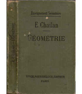 Géométrie, programme 1902, Chailan 1904 - enseignement secondaire, manuels mathématiques,