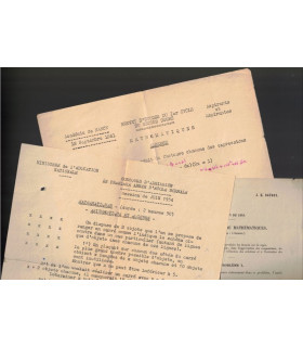 3 épreuves d'examens mathématiques 1948, 1951 et 1953 Brevet, Ecole normale, BEPC - manuels mathématiques, annales maths