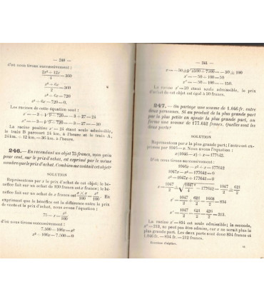 Le candidat officier, exercices d'algèbre avec solutions, Guyon, 1936 -, instruction militaire, manuels mathématiques,