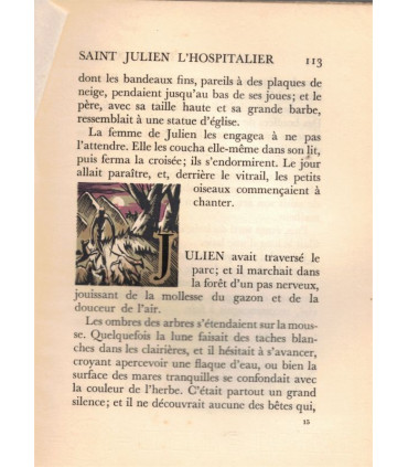 Trois contes, Un coeur simple, La légende de St Julien l'Hospitalier, Hérodias, Gustave Flaubert, 1943 - numérotée, Main-d'or,