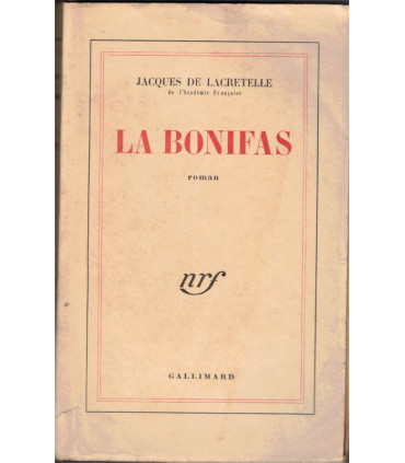 La Bonifas, Jacques de Lacretelle, 1947 - roman, guerre 1914-1918