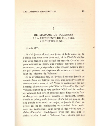 Les liaisons dangereuses, Choderlos de Laclos, 1966, libertinage, roman épistolaire, littérature XVIIIe s.,