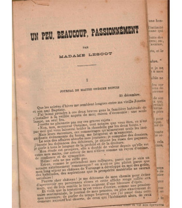 Un peu beaucoup Mme Lescot, Mie Jacqueline Mathilde Alanic, Journal de Liliane Comte Wodzinski - journaux populaires,