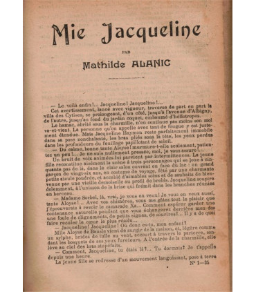 Un peu beaucoup Mme Lescot, Mie Jacqueline Mathilde Alanic, Journal de Liliane Comte Wodzinski - journaux populaires,