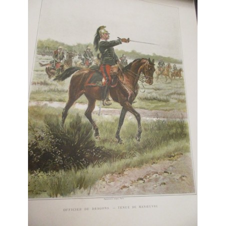 Types et uniformes de l'Armée française, le Panorama, Edouard Detaille, 1890 - uniformes militaires, gravures,