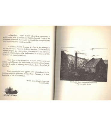 Leconte de Lisle poèmes choisis par Jacques Laugnon, Edition du Centenaire, 1994 - île de la Réunion, poète réunionnais, poésie,