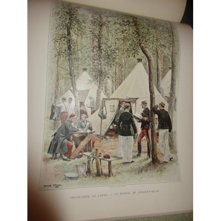 Types et uniformes de l'Armée française, le Panorama, Edouard Detaille, 1890 - uniformes militaires, gravures,