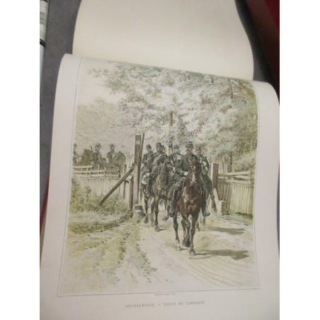 Types et uniformes de l'Armée française, le Panorama, Edouard Detaille, 1890 - uniformes militaires, gravures,