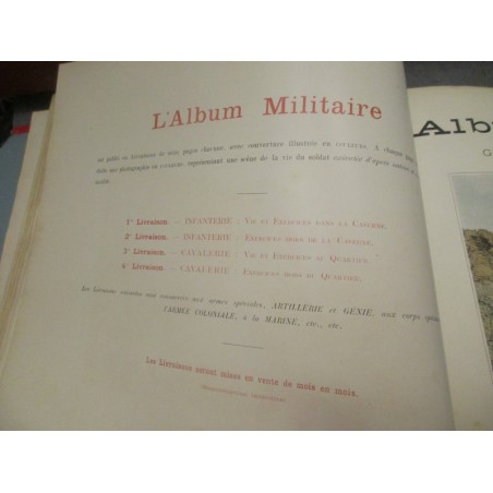 Album militaire, scènes de la vie du soldat, 1890 - uniformes militaires, armée, gravures,