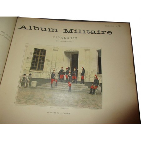 Album militaire, scènes de la vie du soldat, 1890 - uniformes militaires, armée, gravures,