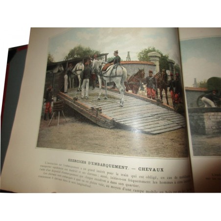 Album militaire, scènes de la vie du soldat, 1890 - uniformes militaires, armée, gravures,