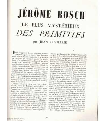 Peinture Jérôme Bosch, Vlaminck, mobilier Art Déco, vénerie, cathédrale de Sens - Le Jardin des arts n°49 novembre 1958 -,