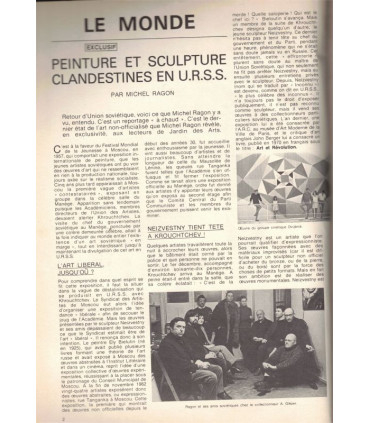 Picasso n° spécial, peinture clandestine U.R.S.S Russie, poupées, église Thuret, - Le Jardin des arts n°200 juil 1971