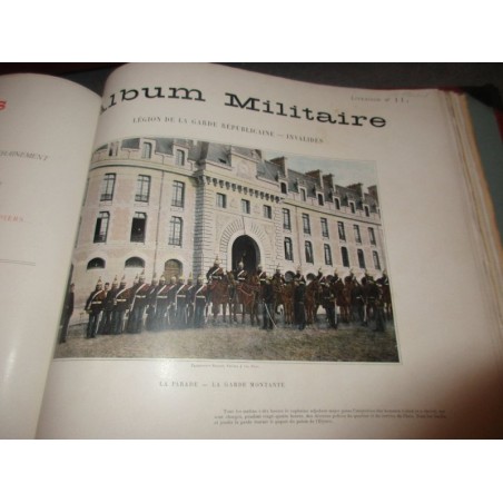 Album militaire, scènes de la vie du soldat, 1890 - uniformes militaires, armée, gravures,