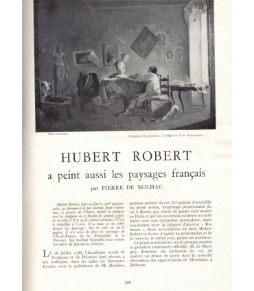 Hubert Robert peintre, Toulouse-Lautrec, Bernard Buffet, Georges Rouault, tapisseries, - Le Jardin des arts n°42 avril 1958,