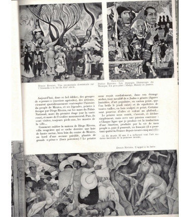 Fresques préhistoriques Sahara, peintre mexicain Diego Rivera, Palais de l'Elysée,  - Le Jardin des arts n°39 jan 1958,