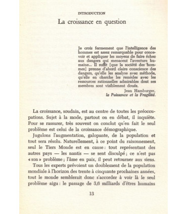 Pour une autre croissance, Robert Lattès 1972 - maîtrise croissance économique, économie française années 1970,
