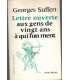 Lettre ouverte aux gens de vingt ans à qui l'on ment, Georges Suffert, 1977 - jeunes années 70, société années 70, sociologie,