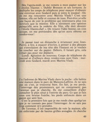 Cet été-là, Marie Cardinal, 1981 - cinéma 1960, Jean-Luc Godard, Robert Bresson,