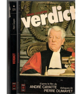 Verdict, Henri Coupon, 1975 -, procès cour d'assise, cinéma, André Cayatte, Jean Gabin,