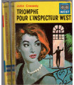 Triomphe pour l'inspecteur West, John Creasey, 1960 -, Inspecteur West, la Chouette, roman policier, roman de gare