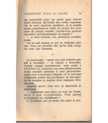 Passeport pour la haine, Mike Cooper, 1964 - espionnage, Fleuve Noir, polar, roman policier,