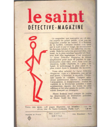 Le Saint devient nourrice sèche, Leslie Charteris, 1960 -, les aventures du Saint, roman policier,