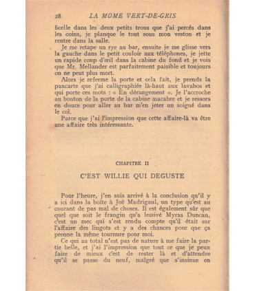La Môme Vert-de-Gris, Peter Cheyney, 1954 -, Série Noire, roman policier,
