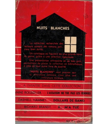 Double alibi, Peter Cheyney, 1948 -, Nuits blanches, La Nouvelle Edition, roman policier,