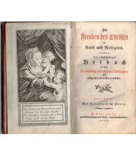 Daté 1807, Die Freuden des Christen in Gott und Religion, Betbuch, 1807 - missel XIXe s, reliure cuir XIXe s.,  Bibel, bible,