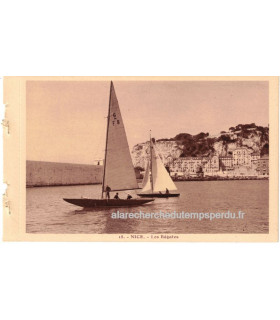 Nice, les régates - série carnet Nice A la Riviera, carte postale 06 Alpes-Maritimes, port Nice, bateaux,