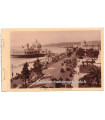 Nice, Promenade des Anglais - série carnet Nice A la Riviera, carte postale 06 Alpes-Maritimes, voitures années 1930,