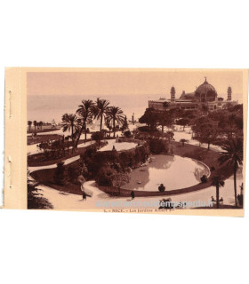 Nice, les jardins Albert Ier - série carnet Nice A la Riviera, carte postale 06 Alpes-Maritimes,