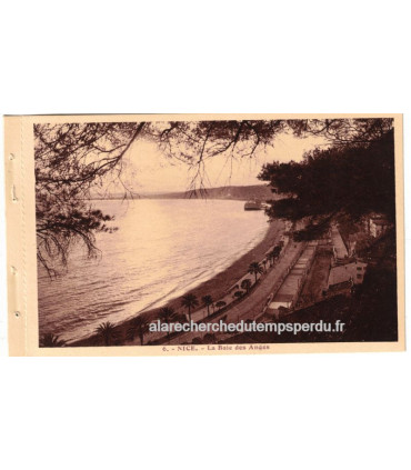 Nice, la Baie des Anges - série carnet Nice A la Riviera, carte postale 06 Alpes-Maritimes,