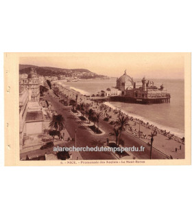 Nice, Promenade des Anglais, le Mont-Boron - série carnet Nice A la Riviera, carte postale 06 Alpes-Maritimes,