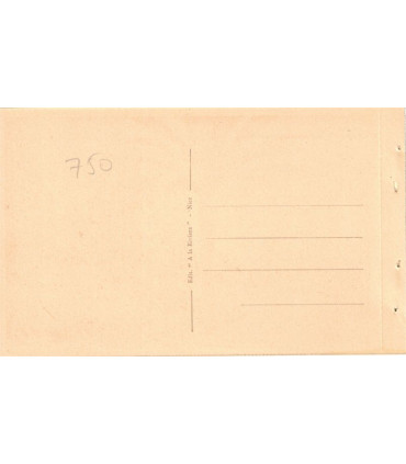 Nice, coucher de soleil, Jardin Albert Ier - série carnet Nice A la Riviera, carte postale 06 Alpes-Maritimes,