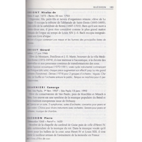Dictionnaire des compositeurs, Roland de Candé, 1996 - musique, musiciens