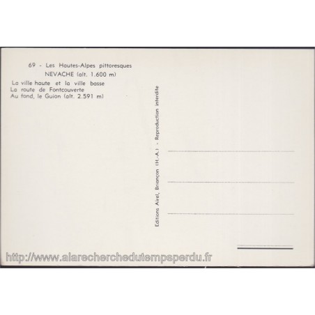 Nevache - Hautes-Alpes 05, carte postale, villages, Airel