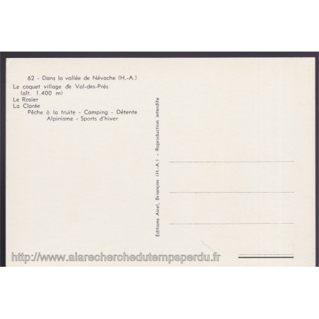 Souvenir de Val-des-Prés - Hautes-Alpes 05, carte postale, villages, Airel